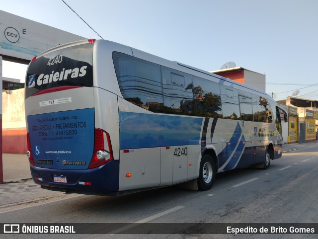 Viação Cidade de Caieiras 4240 na cidade de Franco da Rocha, São Paulo, Brasil, por Espedito de Brito Gomes. ID da foto: 9676141.