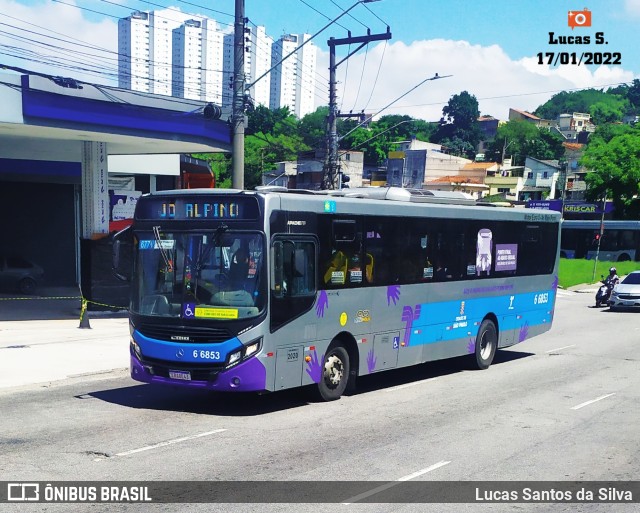 Transwolff Transportes e Turismo 6 6853 na cidade de São Paulo, São Paulo, Brasil, por Lucas Santos da Silva. ID da foto: 9676724.