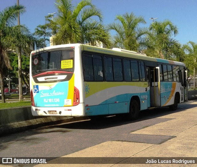 Transportes Santo Antônio RJ 161.136 na cidade de Rio de Janeiro, Rio de Janeiro, Brasil, por João Lucas Rodrigues. ID da foto: 9675384.