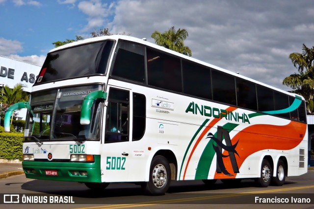 Empresa de Transportes Andorinha 5002 na cidade de Assis, São Paulo, Brasil, por Francisco Ivano. ID da foto: 9679899.