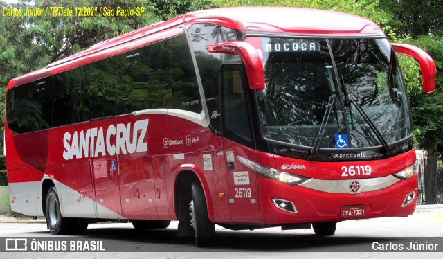 Viação Santa Cruz 26119 na cidade de São Paulo, São Paulo, Brasil, por Carlos Júnior. ID da foto: 9679392.