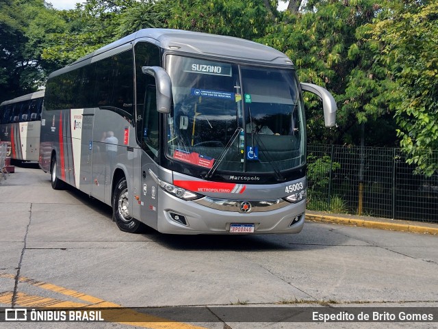 Empresa de Ônibus Pássaro Marron 45003 na cidade de São Paulo, São Paulo, Brasil, por Espedito de Brito Gomes. ID da foto: 9681091.