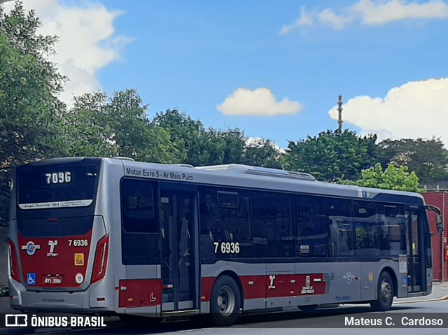 Viação Gatusa Transportes Urbanos 7 6936 na cidade de São Paulo, São Paulo, Brasil, por Mateus C.  Cardoso. Número da foto: #9678836.