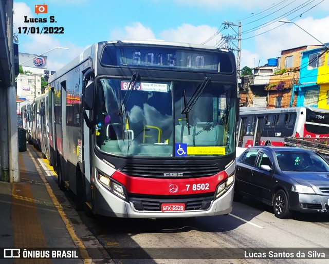 Transwolff Transportes e Turismo 7 8502 na cidade de São Paulo, São Paulo, Brasil, por Lucas Santos da Silva. Número da foto: #9679391.