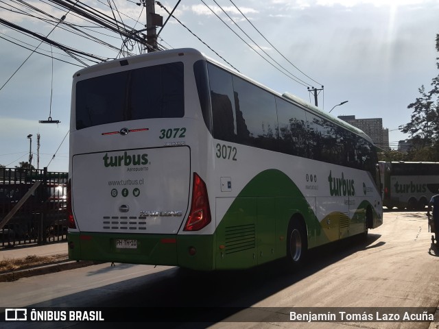 TurBus 3072 na cidade de Estación Central, Santiago, Metropolitana de Santiago, Chile, por Benjamín Tomás Lazo Acuña. Número da foto: #9680113.