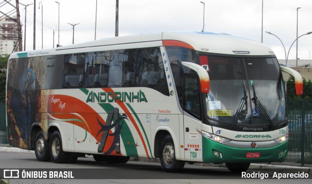 Empresa de Transportes Andorinha 7104 na cidade de São Paulo, São Paulo, Brasil, por Rodrigo  Aparecido. ID da foto: 9678843.