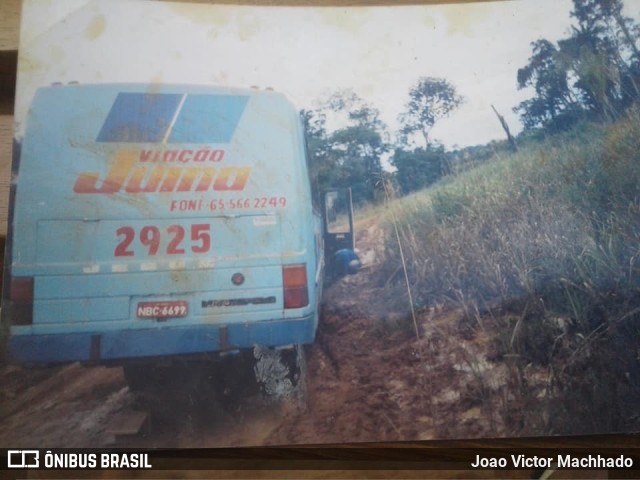 Viação Juína 2925 na cidade de Cotriguaçu, Mato Grosso, Brasil, por Joao Victor Machhado. ID da foto: 9678855.