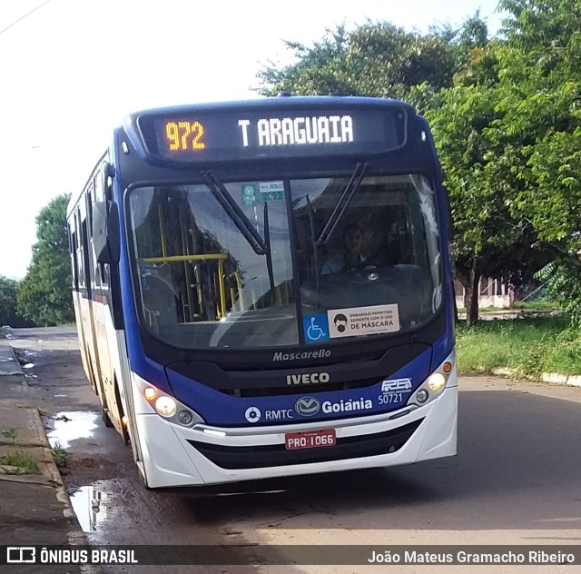 Rápido Araguaia 50721 na cidade de Aparecida de Goiânia, Goiás, Brasil, por João Mateus Gramacho Ribeiro. ID da foto: 9678065.