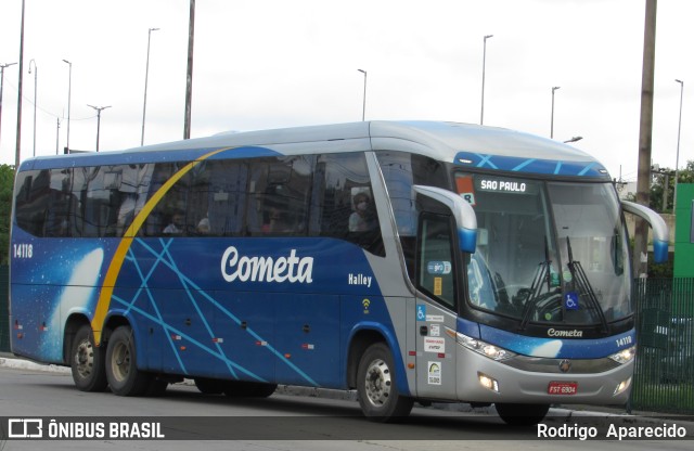 Viação Cometa 14118 na cidade de São Paulo, São Paulo, Brasil, por Rodrigo  Aparecido. ID da foto: 9678840.