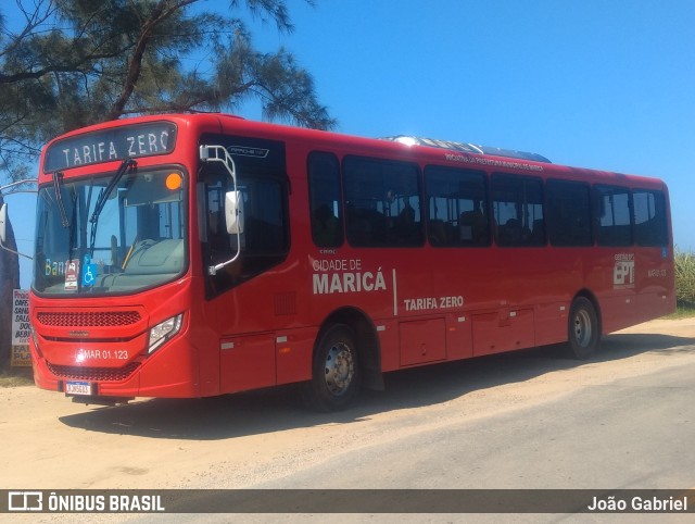 EPT - Empresa Pública de Transportes de Maricá MAR 01.123 na cidade de Maricá, Rio de Janeiro, Brasil, por João Gabriel. Número da foto: #9680202.