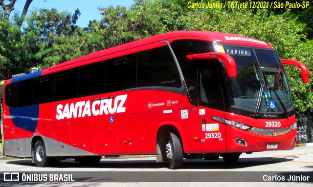 Viação Santa Cruz 29320 na cidade de São Paulo, São Paulo, Brasil, por Carlos Júnior. ID da foto: 9681143.