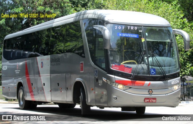 Empresa de Ônibus Pássaro Marron 45224 na cidade de São Paulo, São Paulo, Brasil, por Carlos Júnior. ID da foto: 9680510.