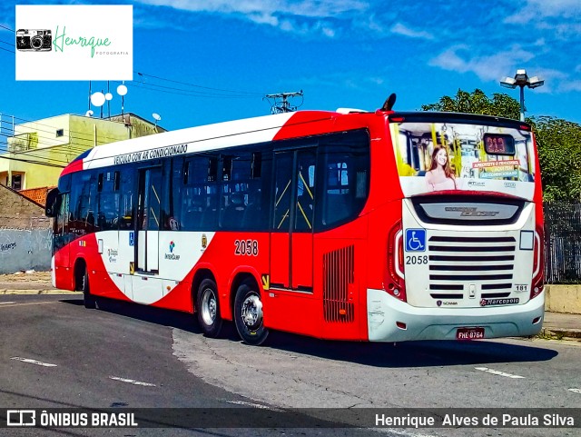 Itajaí Transportes Coletivos 2058 na cidade de Campinas, São Paulo, Brasil, por Henrique Alves de Paula Silva. Número da foto: #9679768.