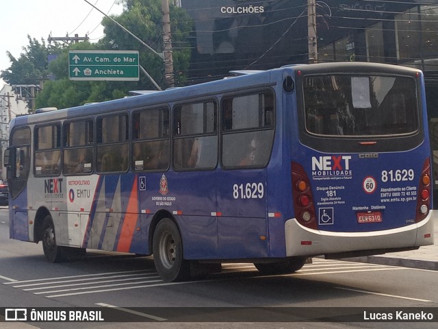 Next Mobilidade - ABC Sistema de Transporte 81.629 na cidade de São Bernardo do Campo, São Paulo, Brasil, por Lucas Kaneko. ID da foto: 9678765.