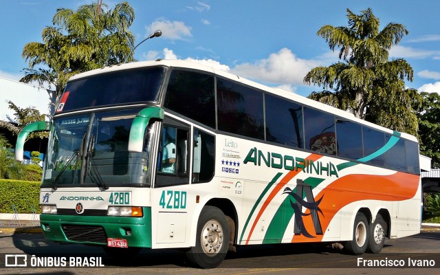 Empresa de Transportes Andorinha 4280 na cidade de Assis, São Paulo, Brasil, por Francisco Ivano. ID da foto: 9679930.