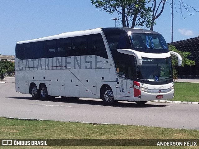 Auto Viação Catarinense 3375 na cidade de Florianópolis, Santa Catarina, Brasil, por ANDERSON FÉLIX. ID da foto: 9679801.