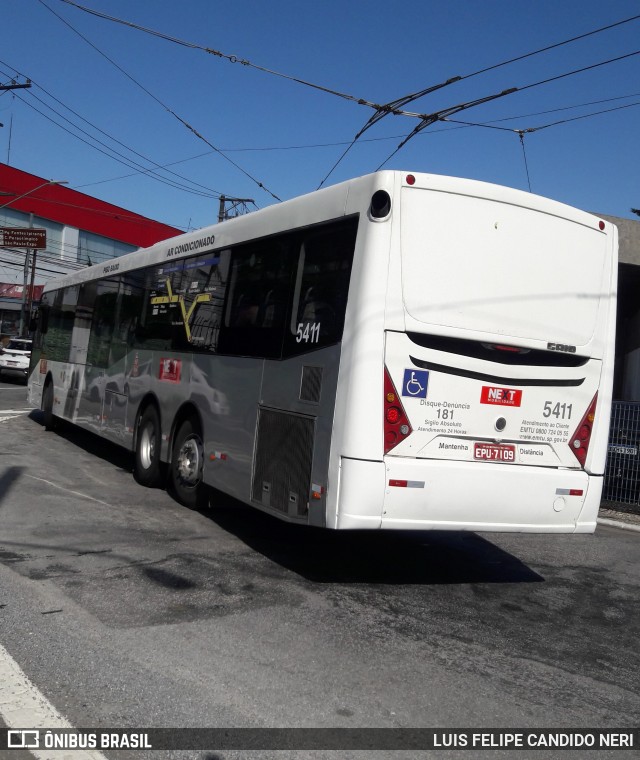 Next Mobilidade - ABC Sistema de Transporte 5411 na cidade de São Paulo, São Paulo, Brasil, por LUIS FELIPE CANDIDO NERI. ID da foto: 9680914.