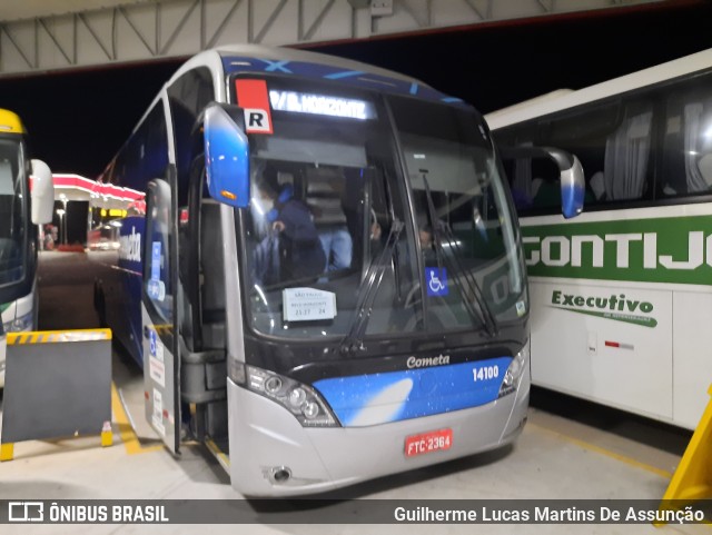 Viação Cometa 14100 na cidade de São Paulo, São Paulo, Brasil, por Guilherme Lucas Martins De Assunção. ID da foto: 9678752.