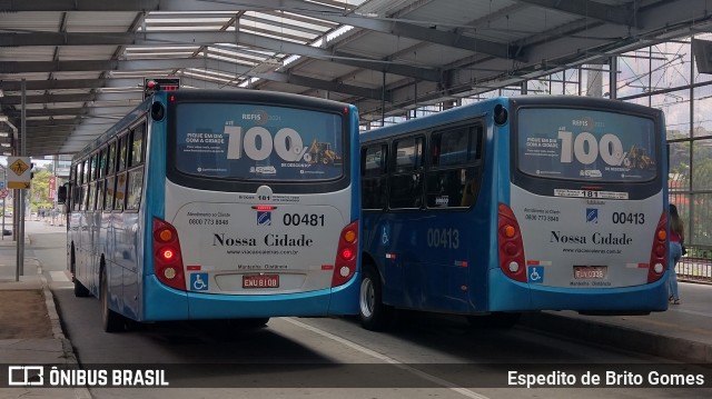 Viação Nossa Cidade 00481 na cidade de Franco da Rocha, São Paulo, Brasil, por Espedito de Brito Gomes. ID da foto: 9678498.