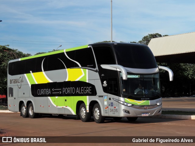 Brasil Sul Linhas Rodoviárias 3435 na cidade de Maringá, Paraná, Brasil, por Gabriel de Figueiredo Alves. ID da foto: 9683605.