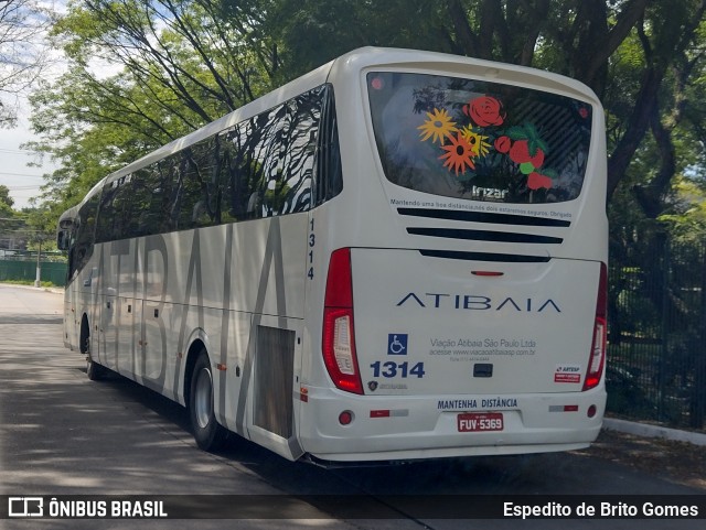 Viação Atibaia São Paulo 1314 na cidade de São Paulo, São Paulo, Brasil, por Espedito de Brito Gomes. ID da foto: 9684929.