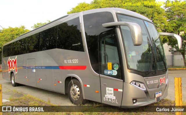 Auto Viação 1001 RJ 108.1220 na cidade de São Paulo, São Paulo, Brasil, por Carlos Júnior. Número da foto: #9684634.