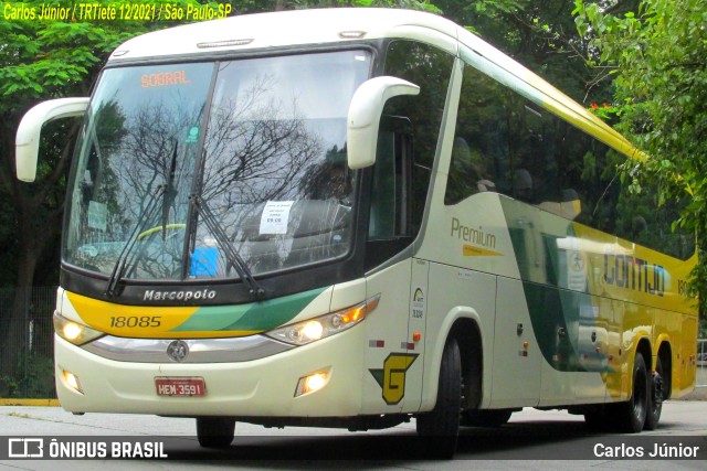 Empresa Gontijo de Transportes 18085 na cidade de São Paulo, São Paulo, Brasil, por Carlos Júnior. ID da foto: 9683915.