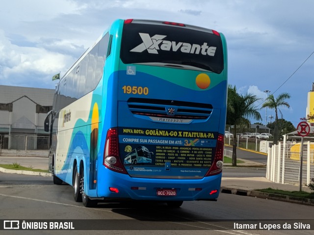 Viação Xavante 19500 na cidade de Goiânia, Goiás, Brasil, por Itamar Lopes da Silva. Número da foto: #9684282.