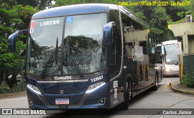 Viação Cometa 721507 na cidade de São Paulo, São Paulo, Brasil, por Carlos Júnior. ID da foto: 9683792.