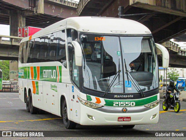 Empresa Gontijo de Transportes 21550 na cidade de Rio de Janeiro, Rio de Janeiro, Brasil, por Gabriel Brook. ID da foto: 9688555.