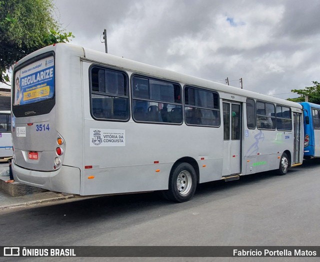 Viação Rosa Vitória da Conquista 3514 na cidade de Vitória da Conquista, Bahia, Brasil, por Fabrício Portella Matos. Número da foto: #9686831.