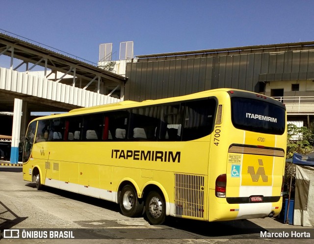 Viação Itapemirim 47001 na cidade de Rio de Janeiro, Rio de Janeiro, Brasil, por Marcelo Horta. ID da foto: 9685975.