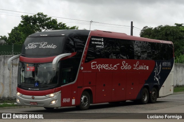 Expresso São Luiz 8040 na cidade de Recife, Pernambuco, Brasil, por Luciano Formiga. Número da foto: #9688030.
