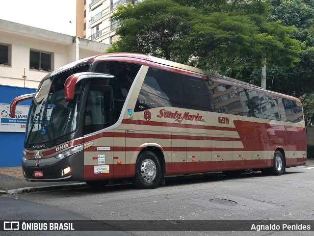 Santa Maria Fretamento e Turismo > Transportes Santa Maria(SP) 690 na cidade de São Paulo, São Paulo, Brasil, por Agnaldo Penides. Número da foto: #9688397.