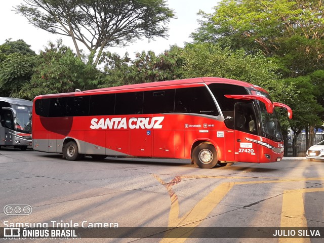 Viação Santa Cruz 27420 na cidade de São Paulo, São Paulo, Brasil, por JULIO SILVA. Número da foto: #9688906.