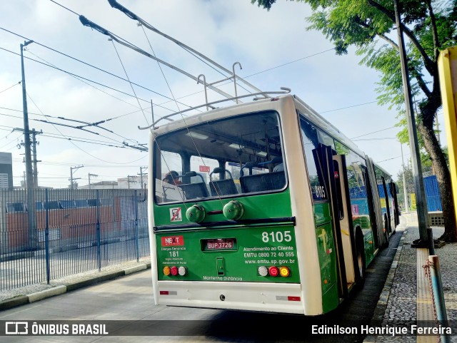 Next Mobilidade - ABC Sistema de Transporte 8105 na cidade de São Paulo, São Paulo, Brasil, por Edinilson Henrique Ferreira. ID da foto: 9689311.