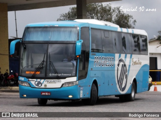 Auto Viação Progresso 6118 na cidade de Caruaru, Pernambuco, Brasil, por Rodrigo Fonseca. ID da foto: 9689582.