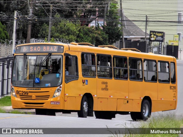 Transporte Coletivo Glória BC299 na cidade de Curitiba, Paraná, Brasil, por Matheus Ribas. ID da foto: 9690492.