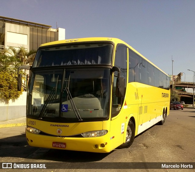 Viação Itapemirim 47001 na cidade de Rio de Janeiro, Rio de Janeiro, Brasil, por Marcelo Horta. Número da foto: #9690972.
