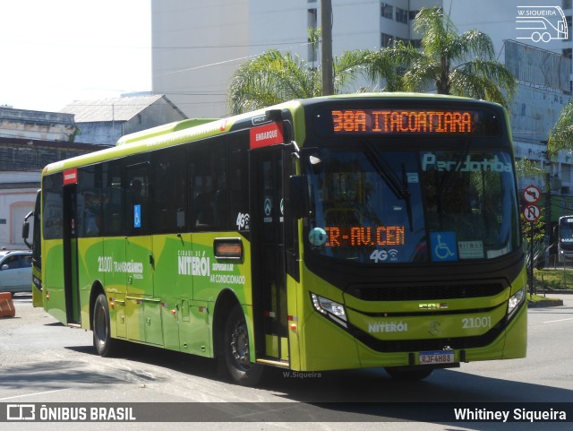 Viação Pendotiba 2.1.001 na cidade de Niterói, Rio de Janeiro, Brasil, por Whitiney Siqueira. ID da foto: 9689680.