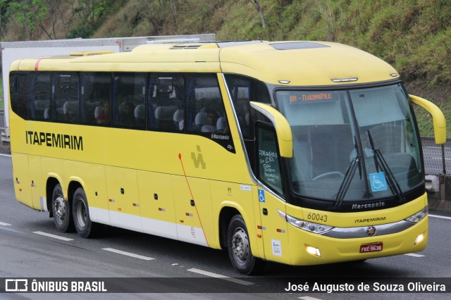 Viação Itapemirim 60043 na cidade de Piraí, Rio de Janeiro, Brasil, por José Augusto de Souza Oliveira. Número da foto: #9689708.