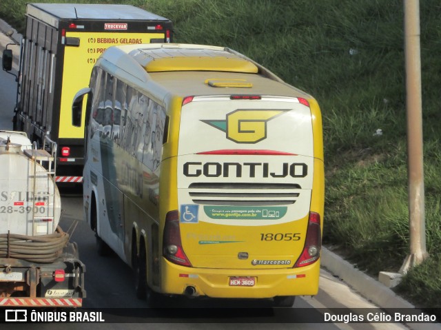 Empresa Gontijo de Transportes 18055 na cidade de Belo Horizonte, Minas Gerais, Brasil, por Douglas Célio Brandao. ID da foto: 9690641.