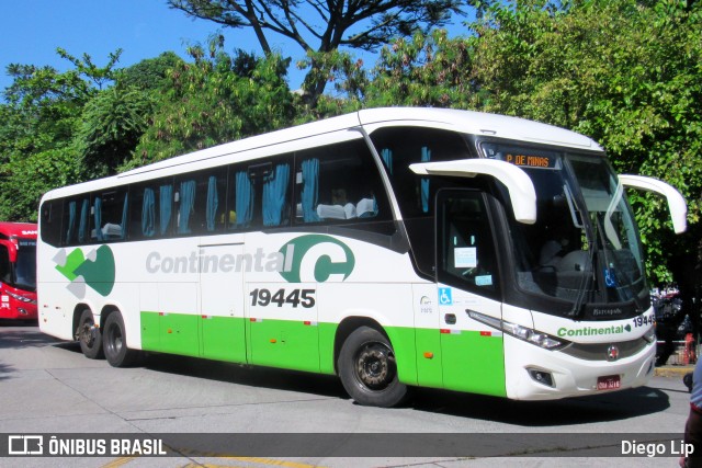 Viação Continental de Transportes 19445 na cidade de São Paulo, São Paulo, Brasil, por Diego Lip. Número da foto: #9690434.