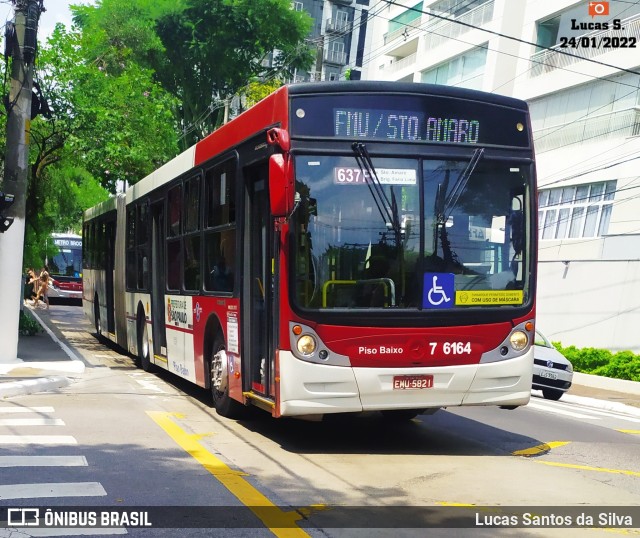 Viação Gatusa Transportes Urbanos 7 6164 na cidade de São Paulo, São Paulo, Brasil, por Lucas Santos da Silva. ID da foto: 9689598.