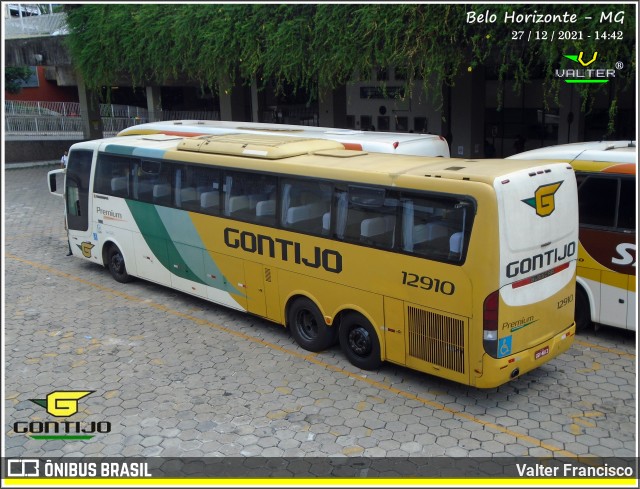 Empresa Gontijo de Transportes 12910 na cidade de Belo Horizonte, Minas Gerais, Brasil, por Valter Francisco. ID da foto: 9690359.