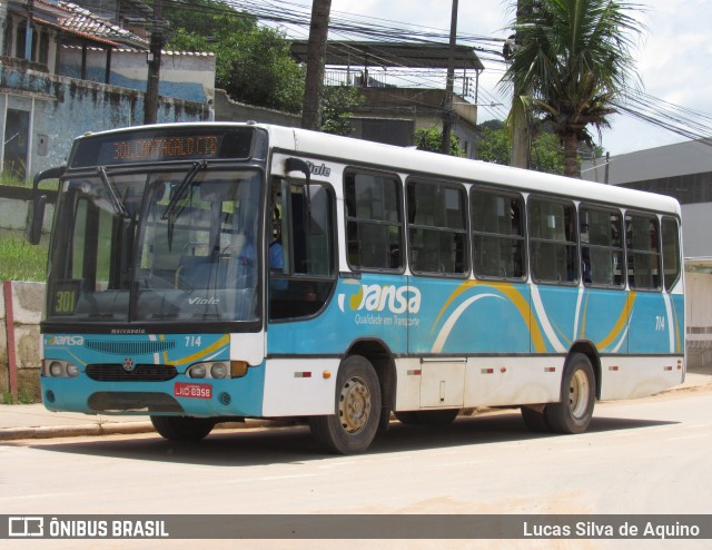 TRANSA - Transa Transporte Coletivo 714 na cidade de Três Rios, Rio de Janeiro, Brasil, por Lucas Silva de Aquino. ID da foto: 9690885.