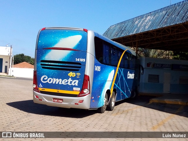 Viação Cometa 14105 na cidade de São Miguel Arcanjo, São Paulo, Brasil, por Luis Nunez. ID da foto: 9689745.