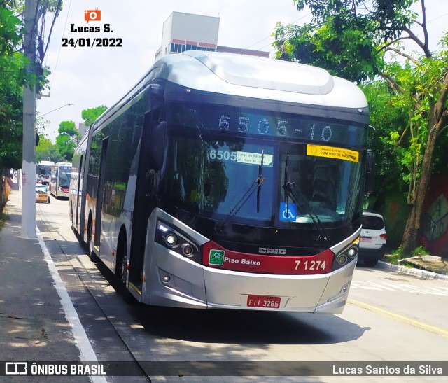 Viação Campo Belo 7 2274 na cidade de São Paulo, São Paulo, Brasil, por Lucas Santos da Silva. ID da foto: 9689571.