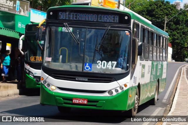 Expresso Caribus Transportes 3047 na cidade de Cuiabá, Mato Grosso, Brasil, por Leon Gomes. Número da foto: #9689652.