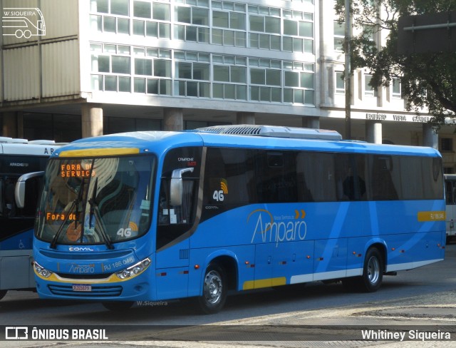 Viação Nossa Senhora do Amparo RJ 186.046 na cidade de Rio de Janeiro, Rio de Janeiro, Brasil, por Whitiney Siqueira. ID da foto: 9689675.